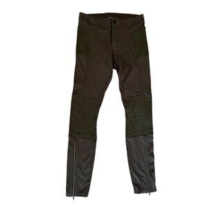Athleta Trailsetter Motto Motion Athleisure Pants Size 2 Olive Green Ankle Zip